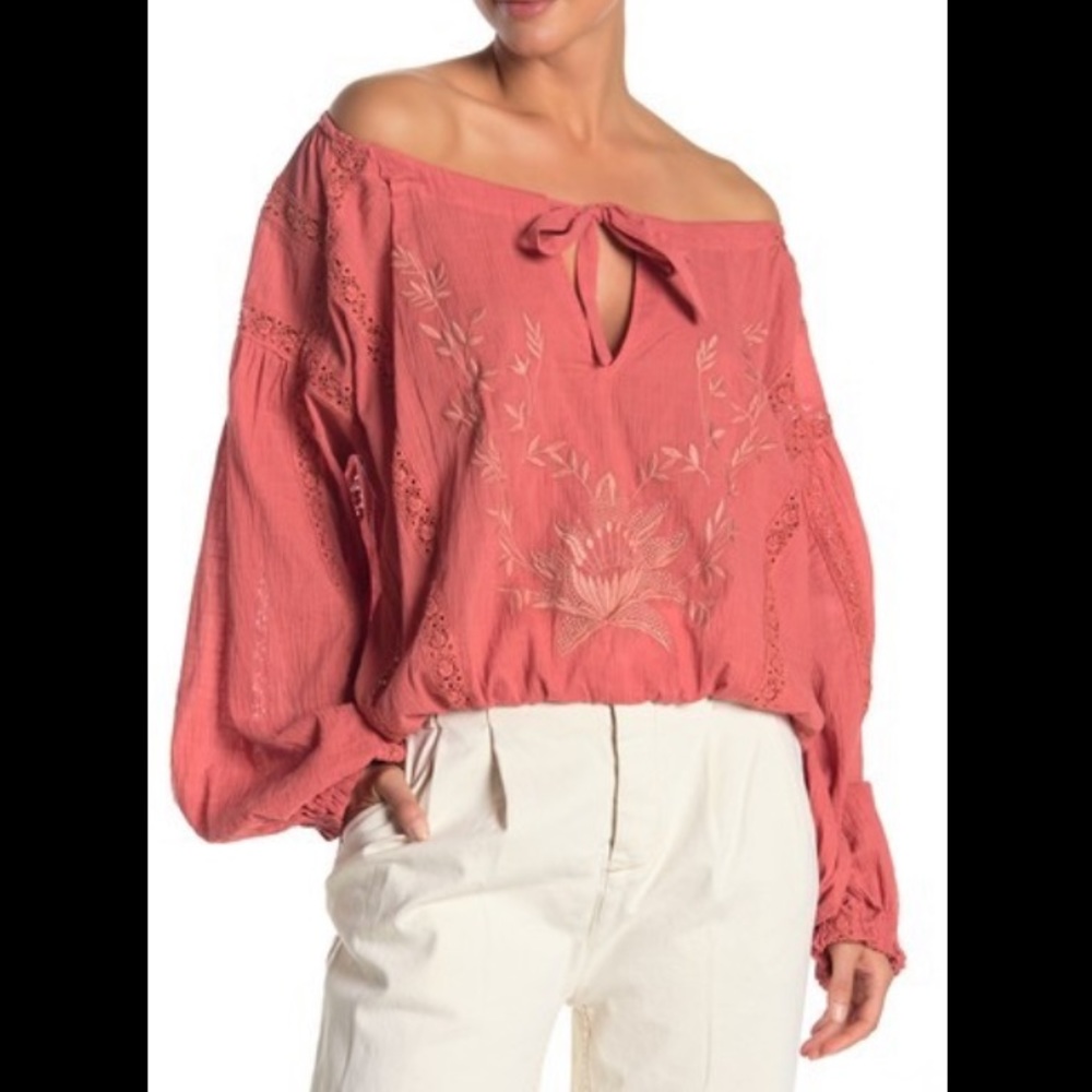 Free People Peasant Top Maria Maria Lace Blouse